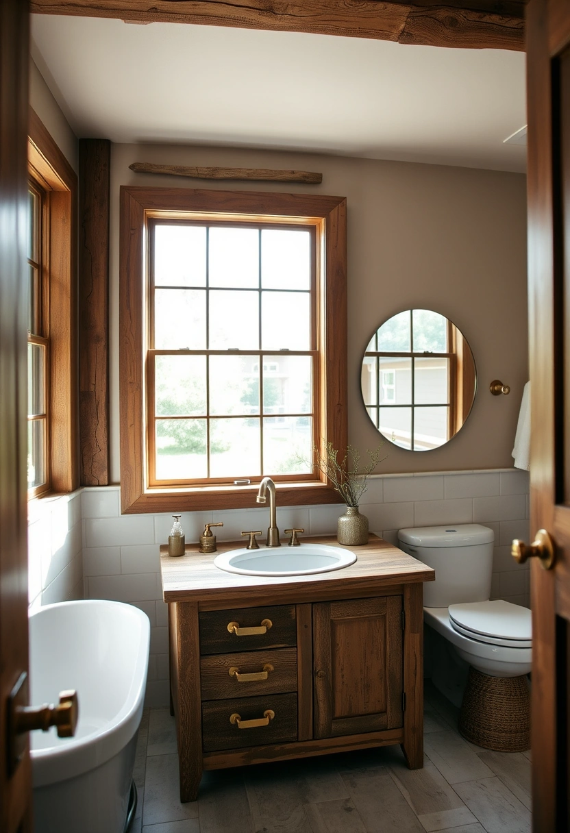 Bathroom gold accents ideas 11