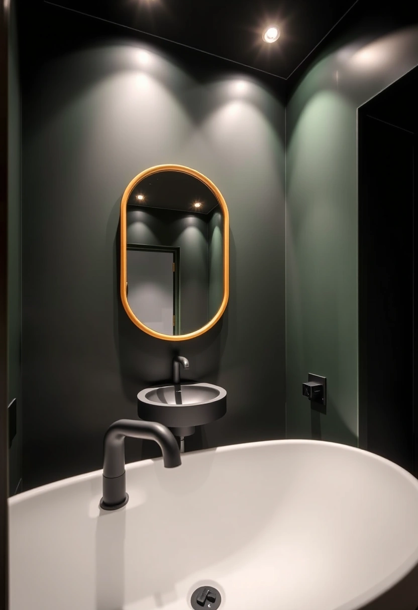 Bathroom gold accents ideas 12