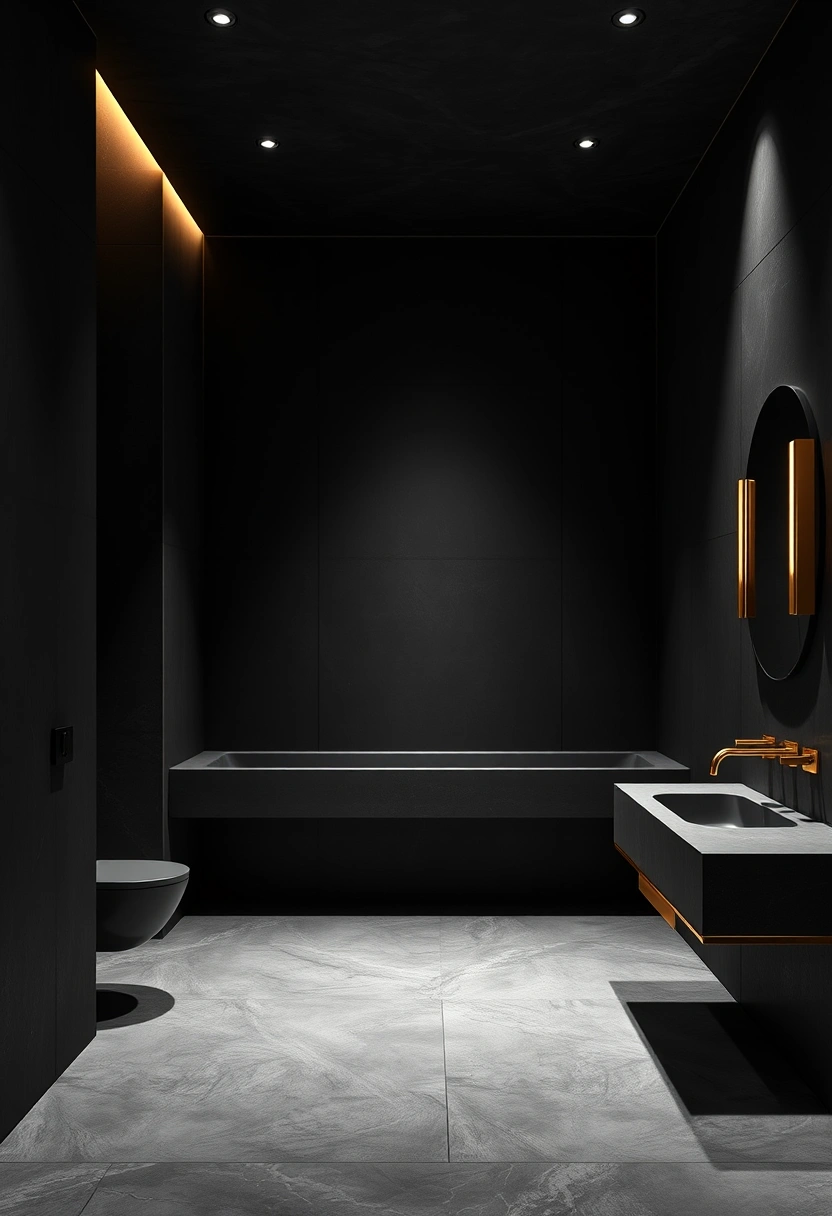 Bathroom gold accents ideas 19