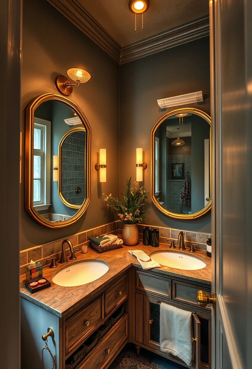 Bathroom gold accents ideas 20