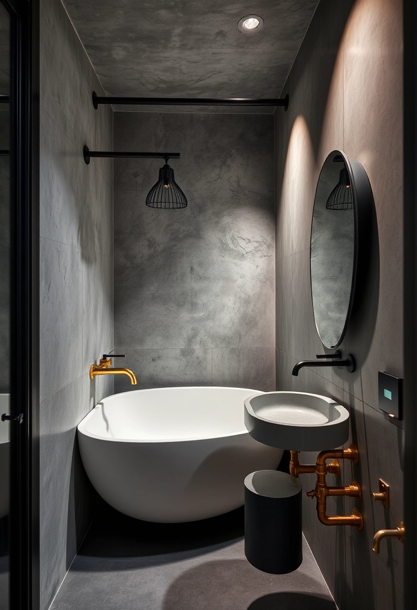 Bathroom gold accents ideas 5