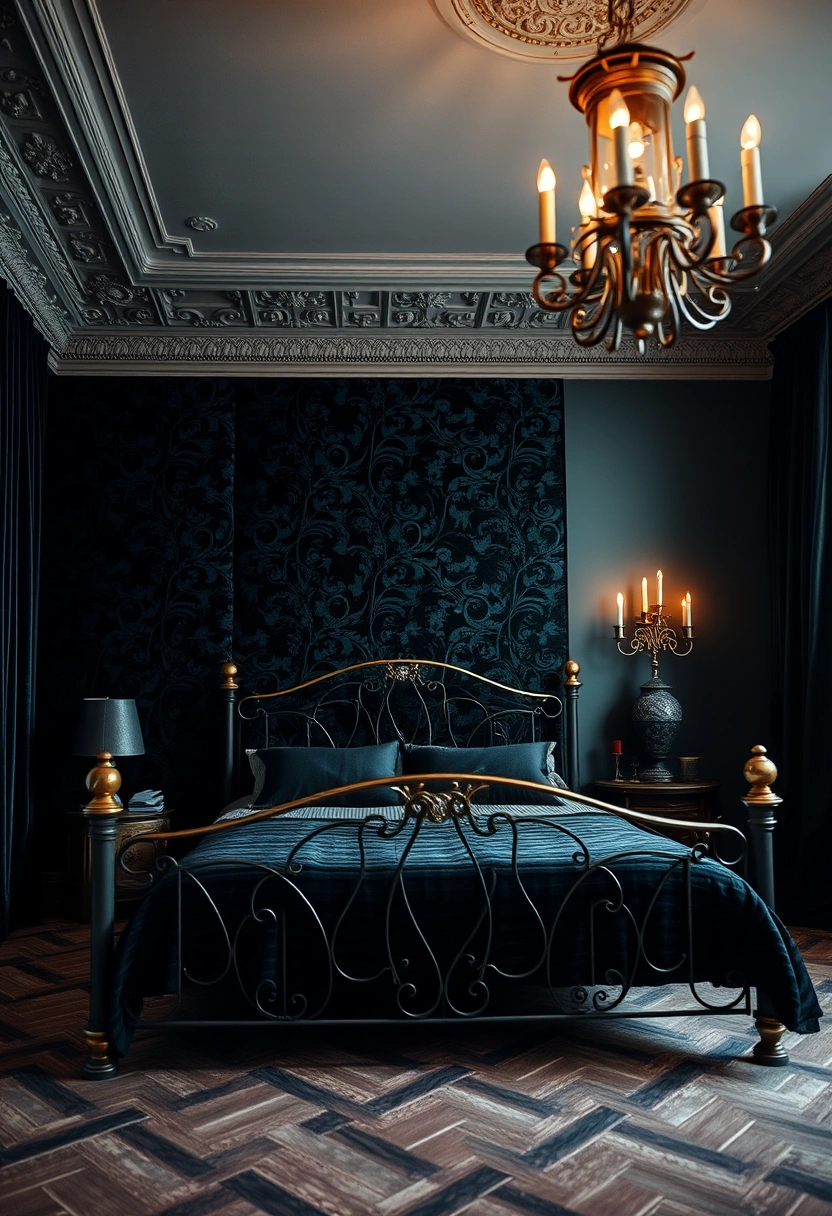 Bedroom black accent wall ideas 11