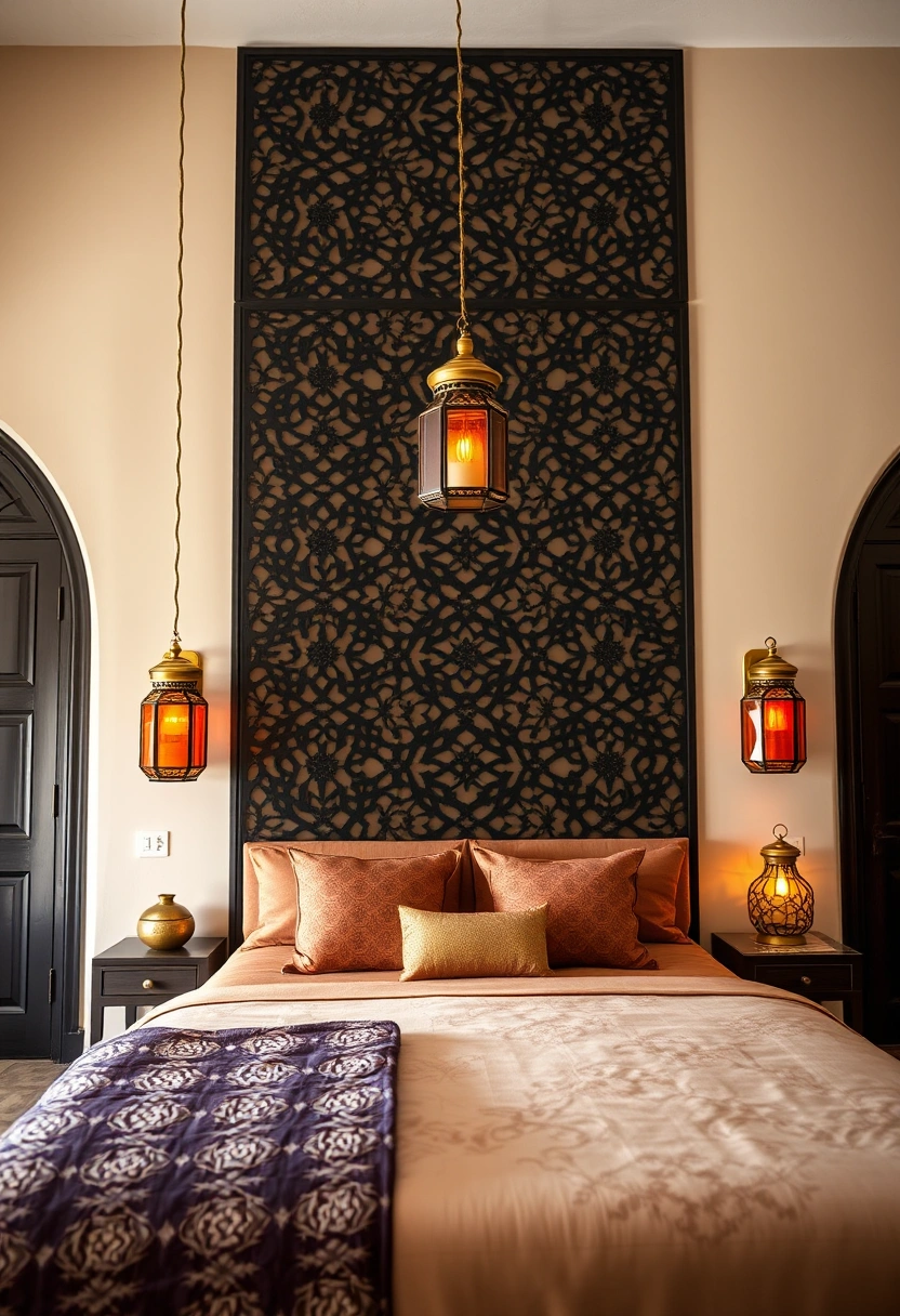 Bedroom black accent wall ideas 18