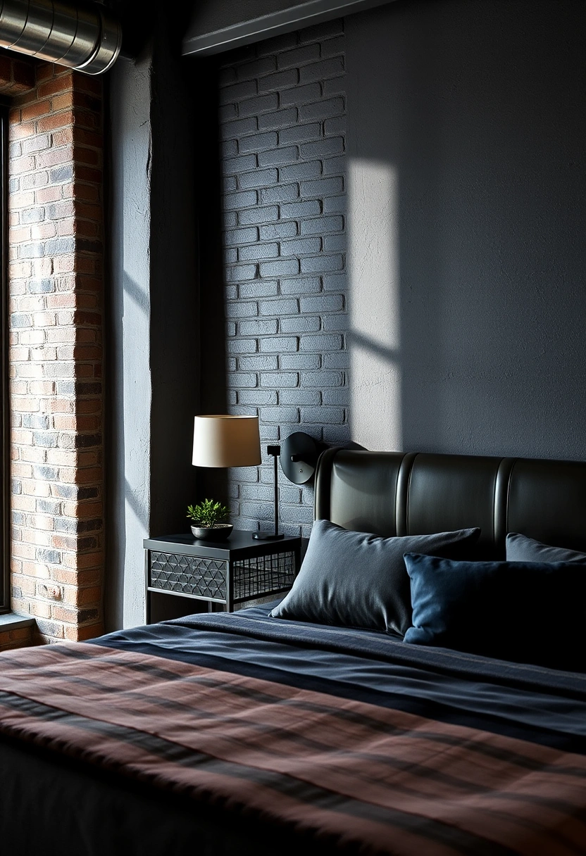 Bedroom black accent wall ideas 2