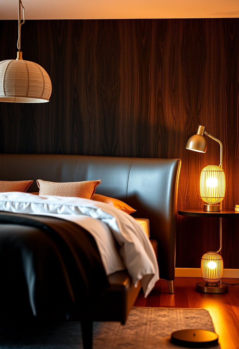 Bedroom black accent wall ideas 8