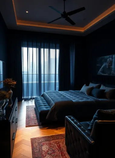 Black and blue bedroom ideas 1