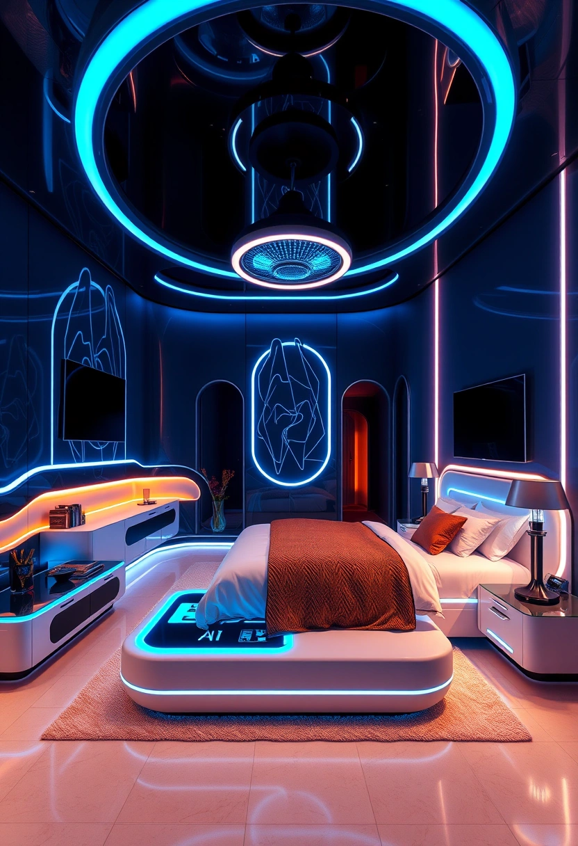 Black and blue bedroom ideas 17