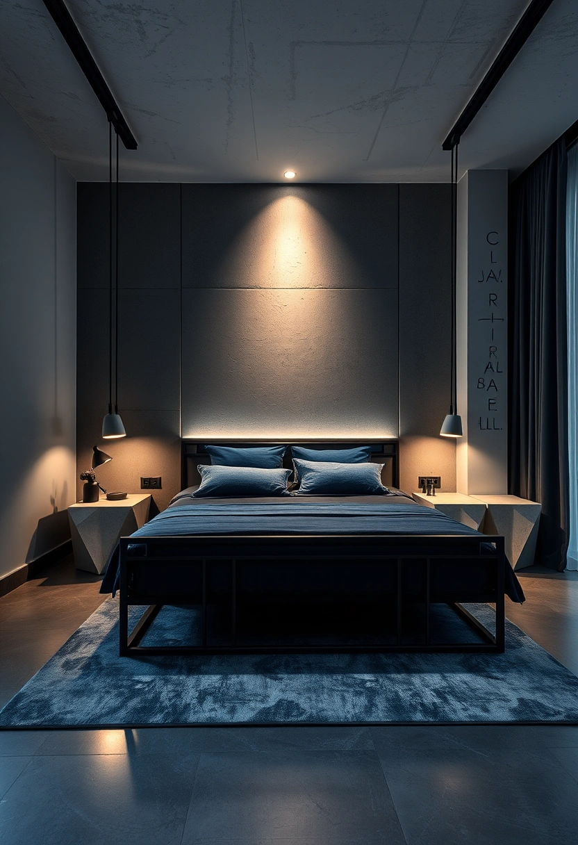 Black and blue bedroom ideas 2