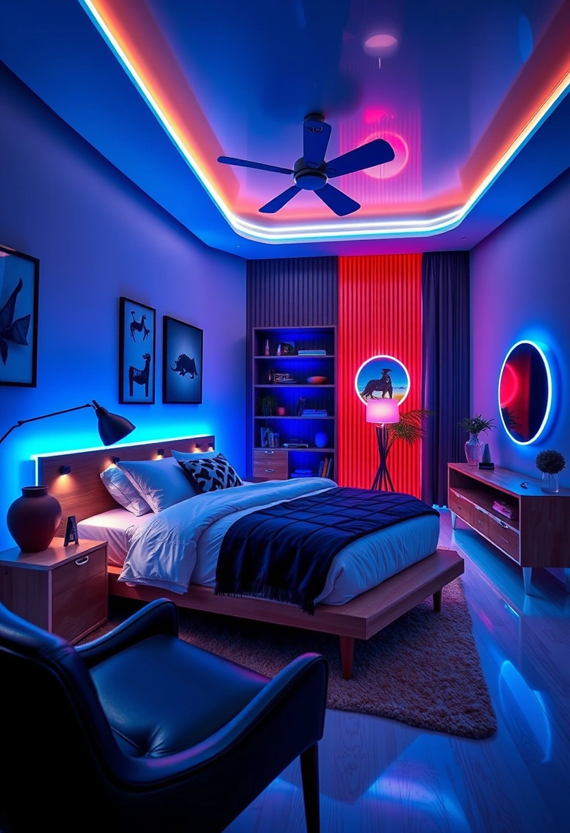 Black and blue bedroom ideas 7