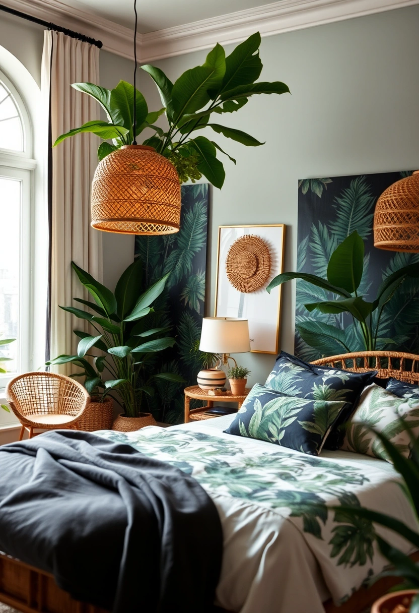Black and dark green bedroom ideas 10