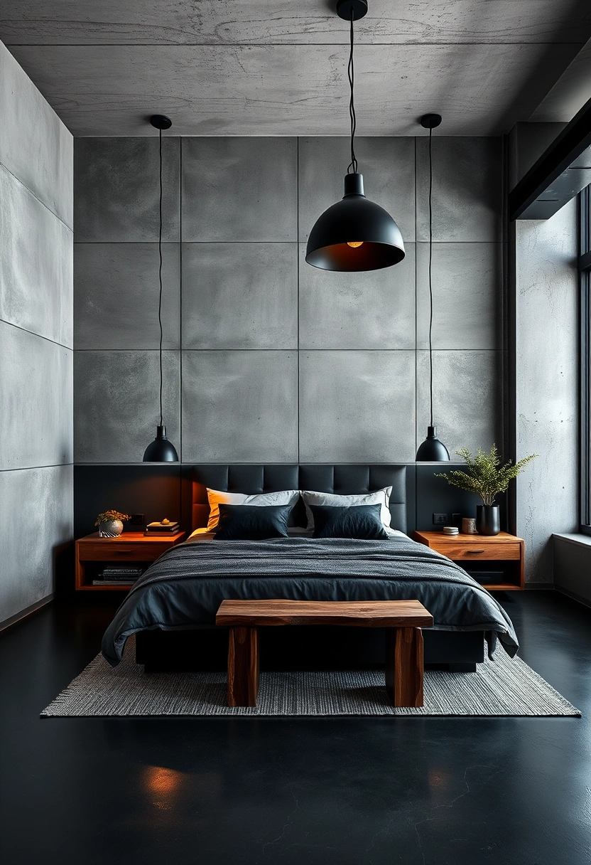Black and dark green bedroom ideas 3
