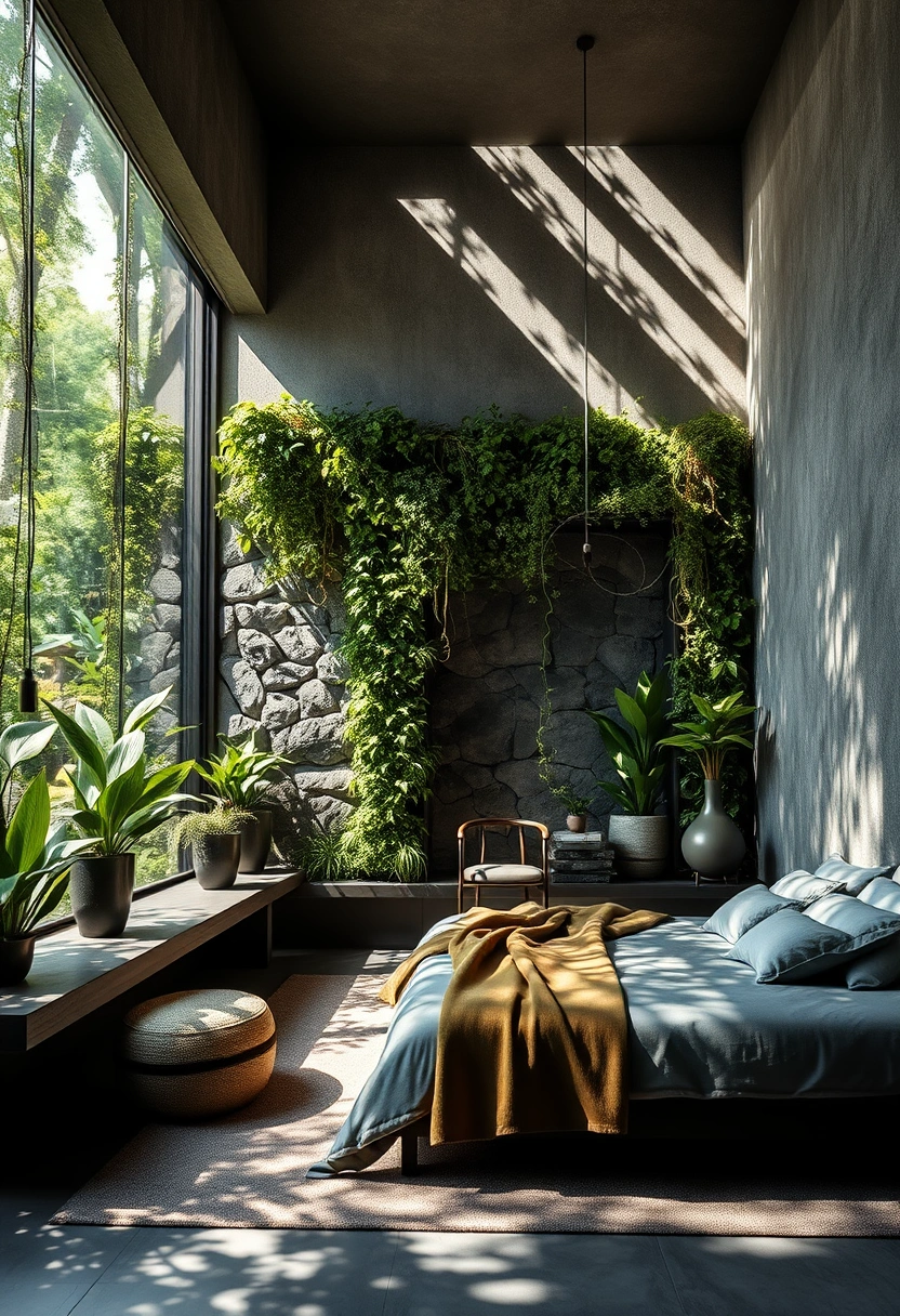 Black and dark green bedroom ideas 5