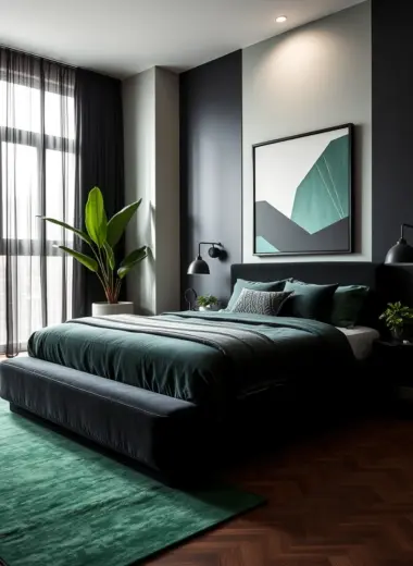 Black and green bedroom ideas 1