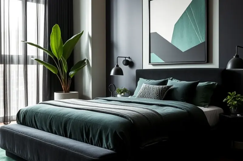 Black and green bedroom ideas 1