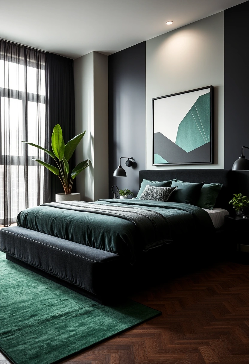 Black and green bedroom ideas 1