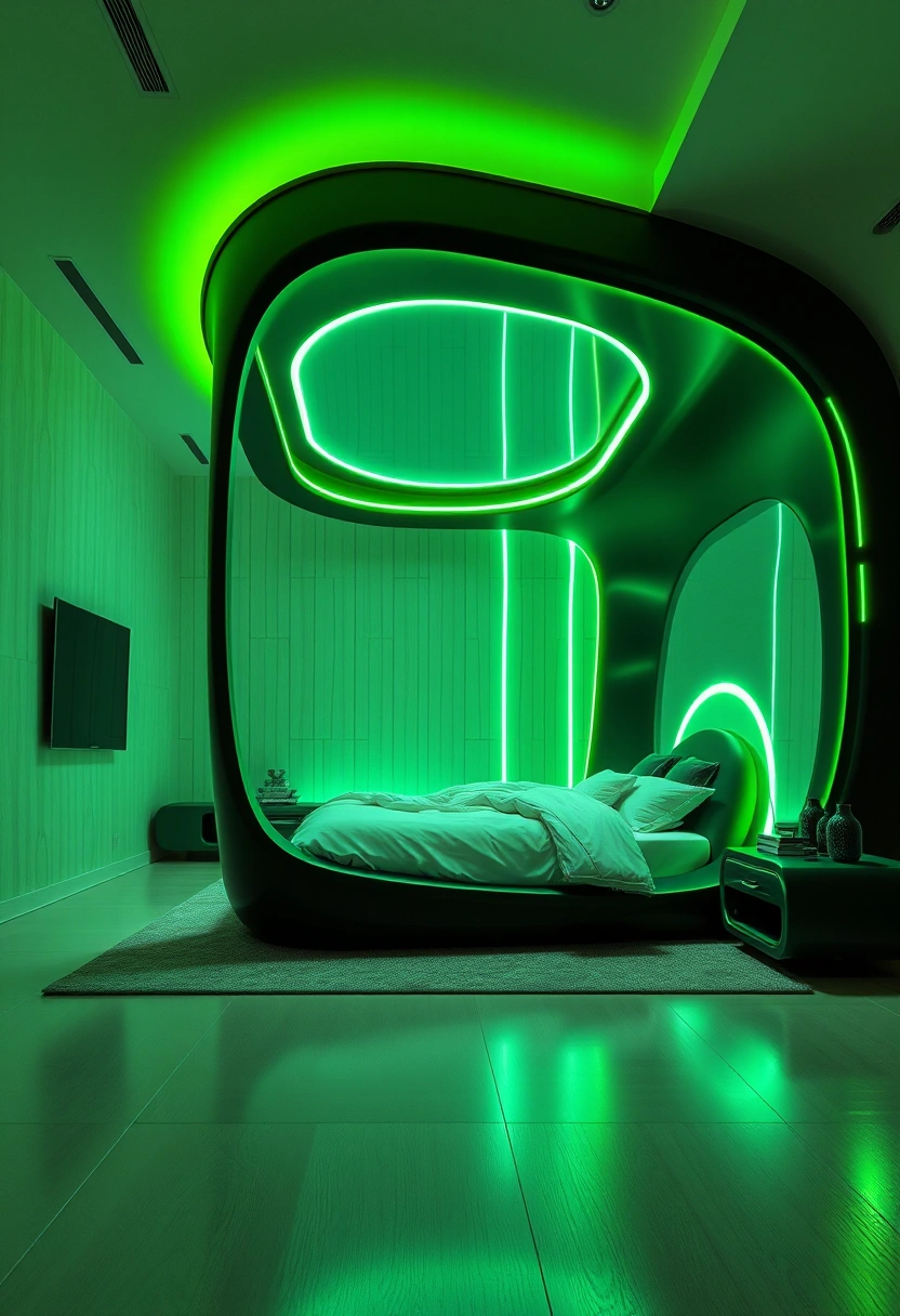 Black and green bedroom ideas 14