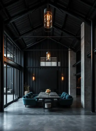 Black barndominium exterior ideas 1