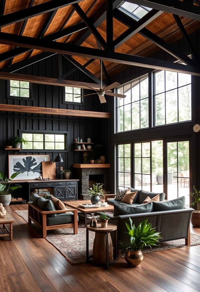 Black barndominium exterior ideas 2
