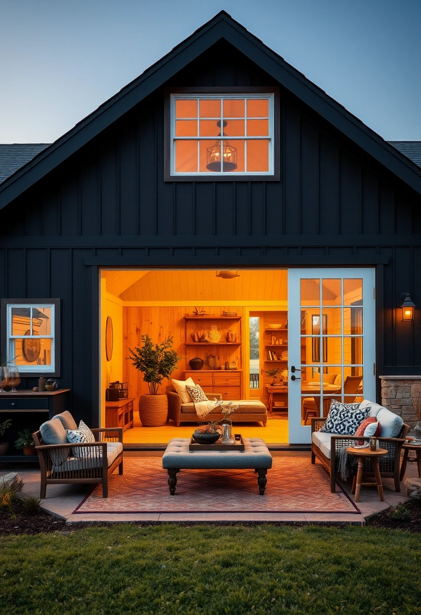 Black barndominium exterior ideas 5