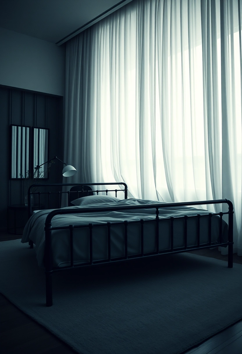 Black bedframe bedroom ideas 1