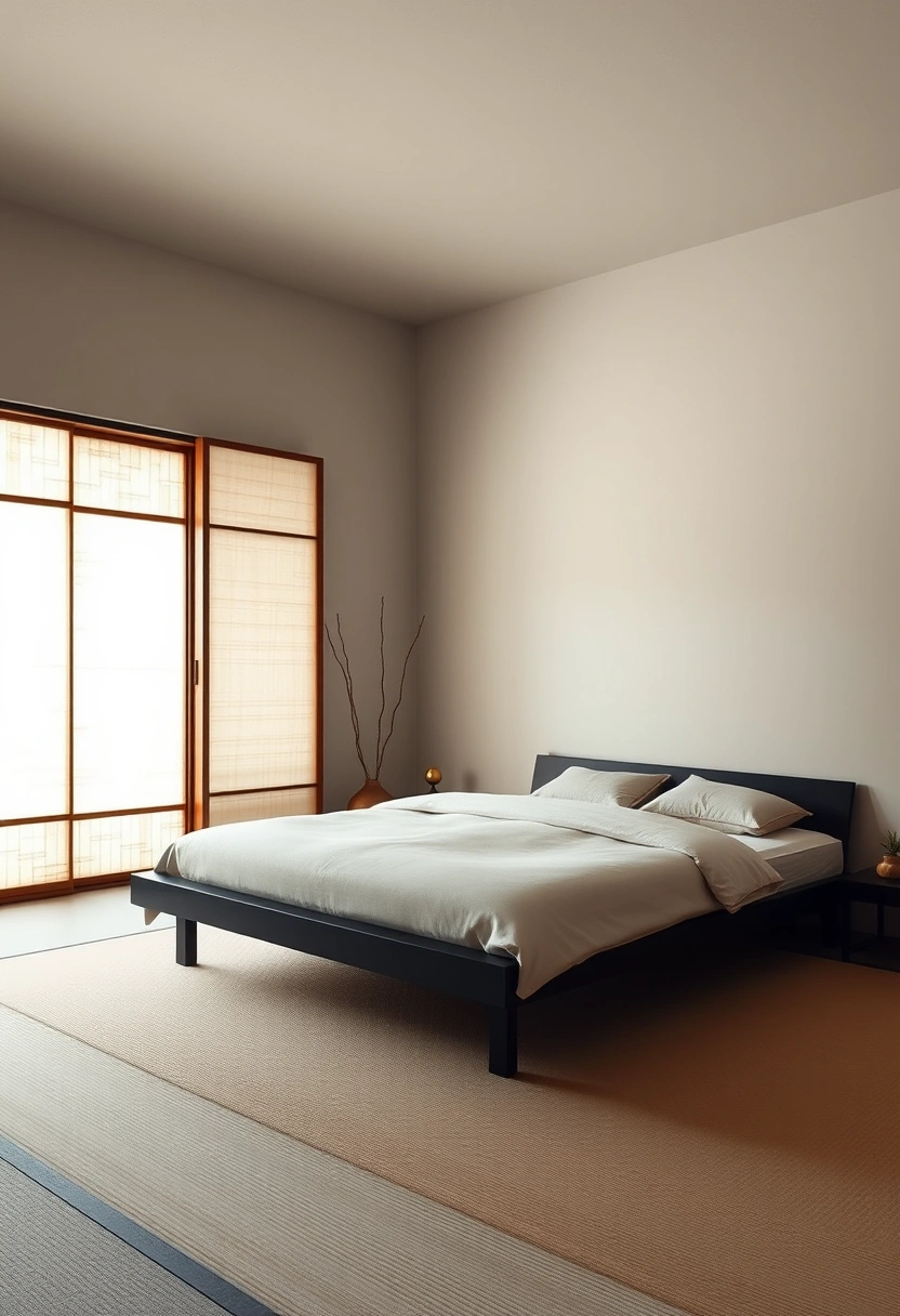 Black bedframe bedroom ideas 10