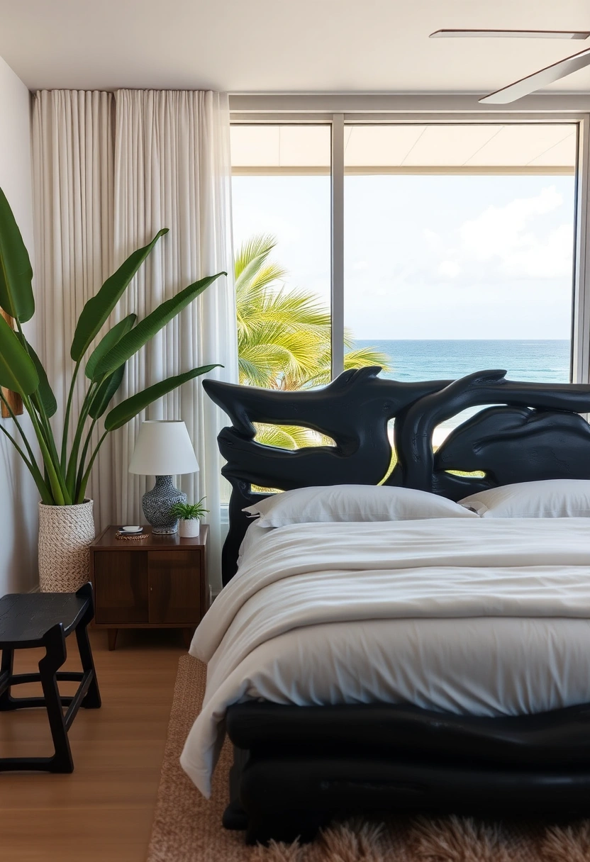 Black bedframe bedroom ideas 13
