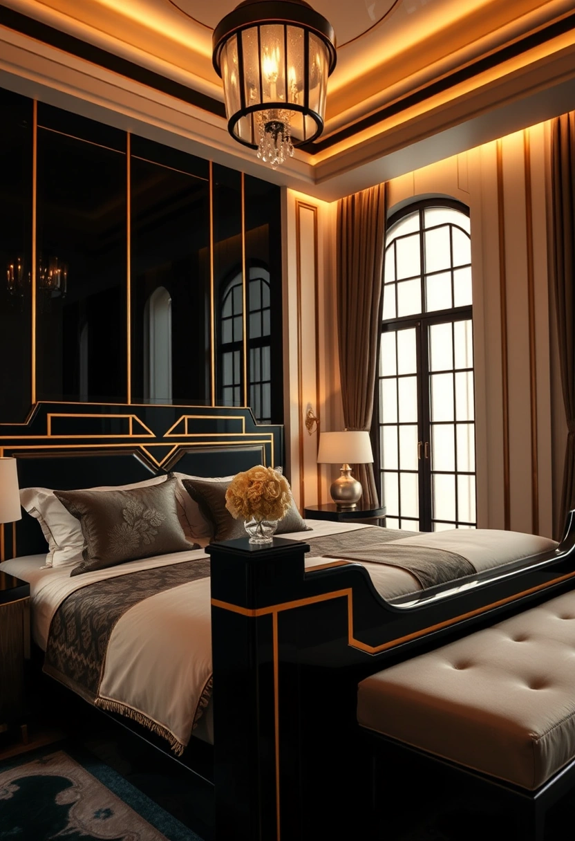 Black bedframe bedroom ideas 19