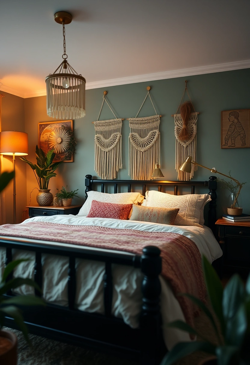 Black bedframe bedroom ideas 7