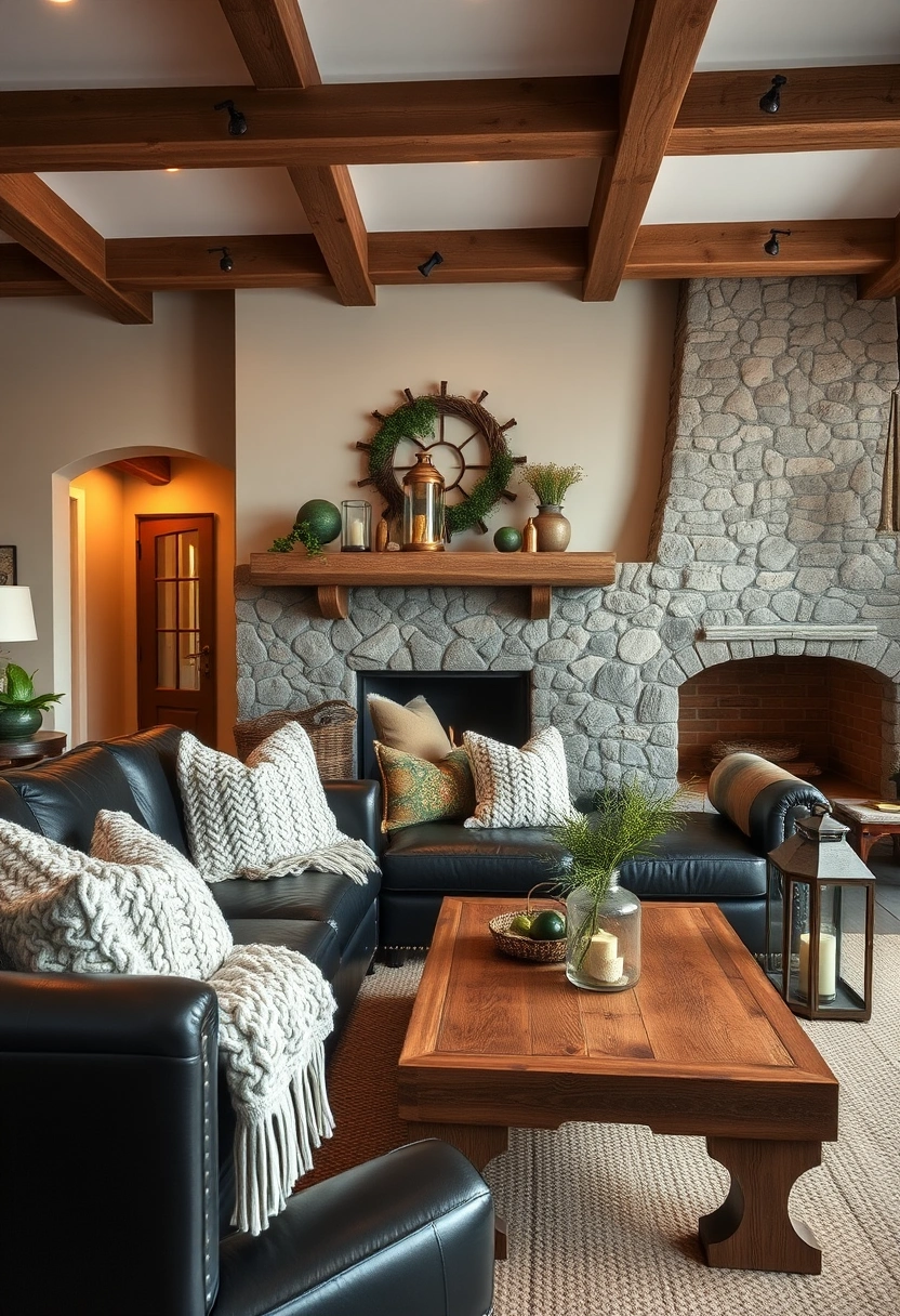 Black couch living room ideas 12
