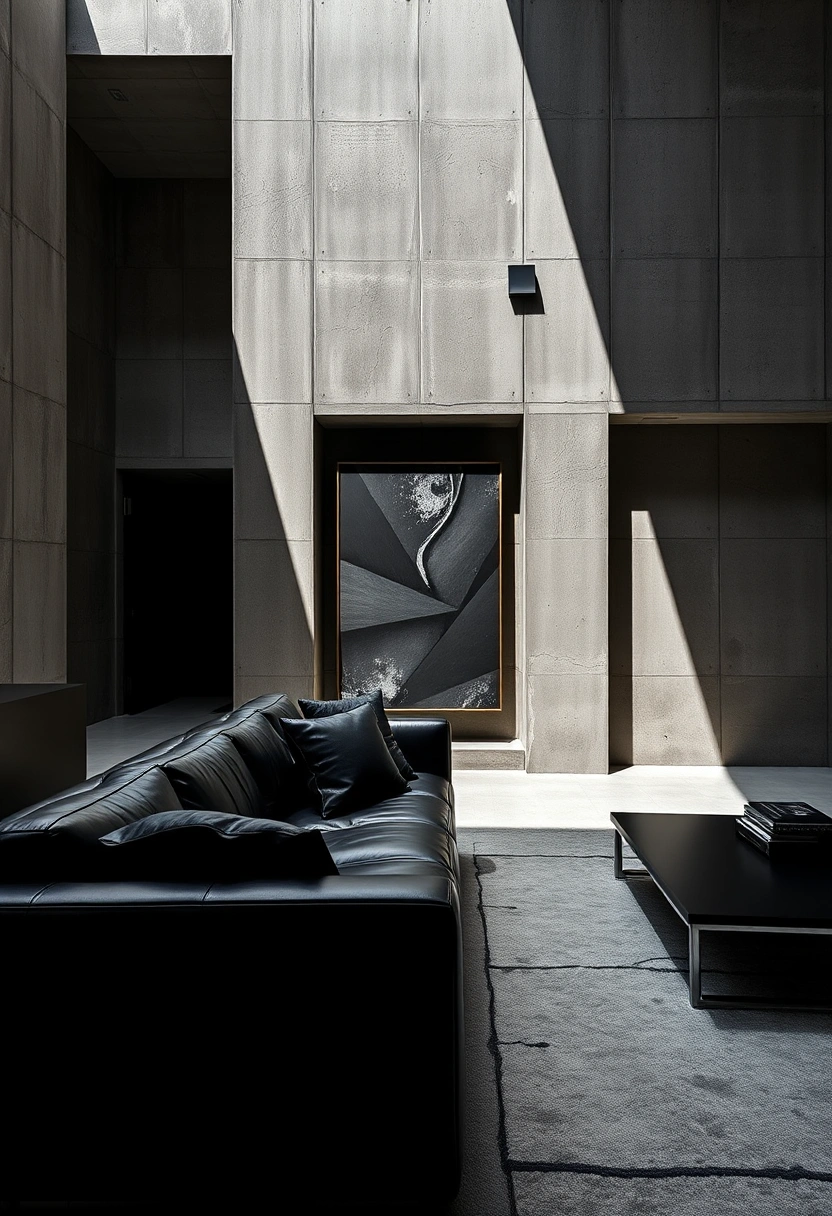 Black couch living room ideas 14