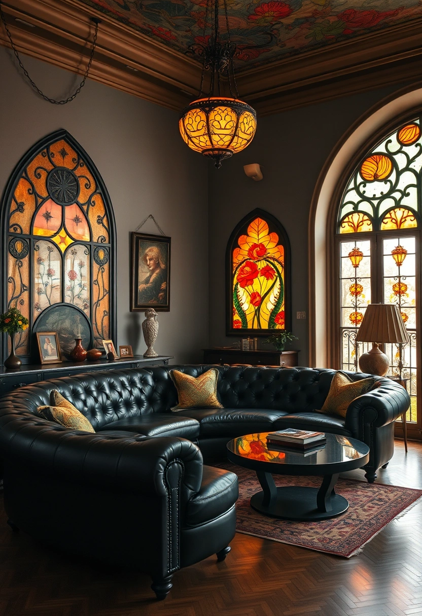 Black couch living room ideas 15