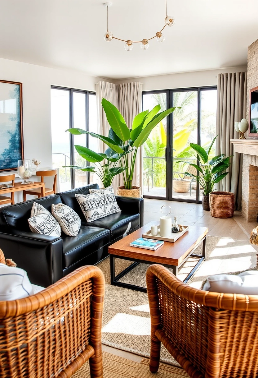 Black couch living room ideas 16