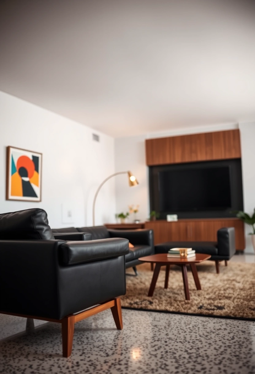 Black couch living room ideas 7