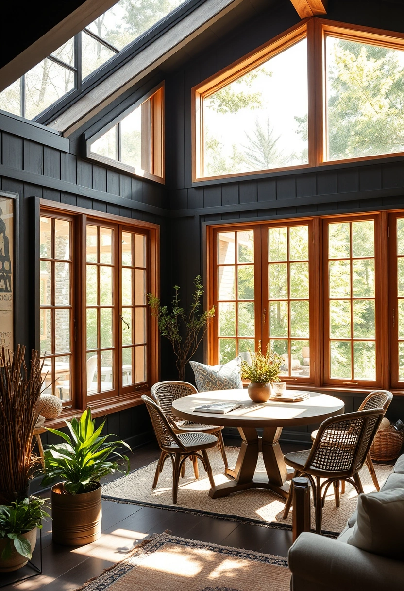 Black house exterior wood accents ideas 20