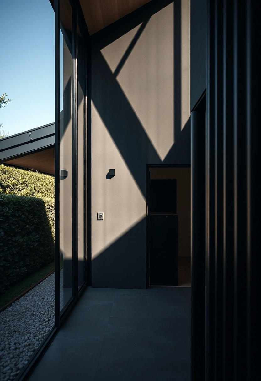 Black house exterior wood accents ideas 3