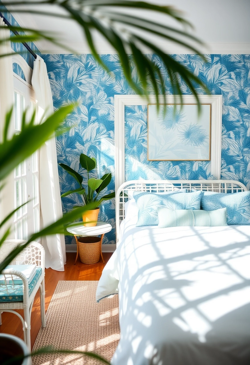 Blue and white bedroom ideas 14