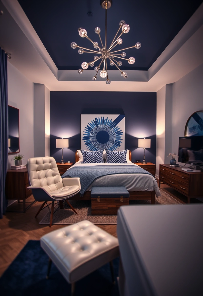 Blue and white bedroom ideas 15