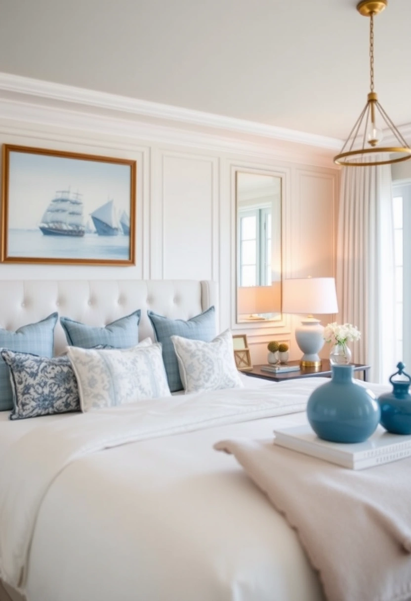 Blue and white bedroom ideas 20
