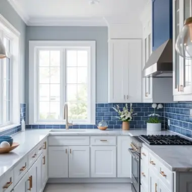 Blue and white kitchen ideas 1