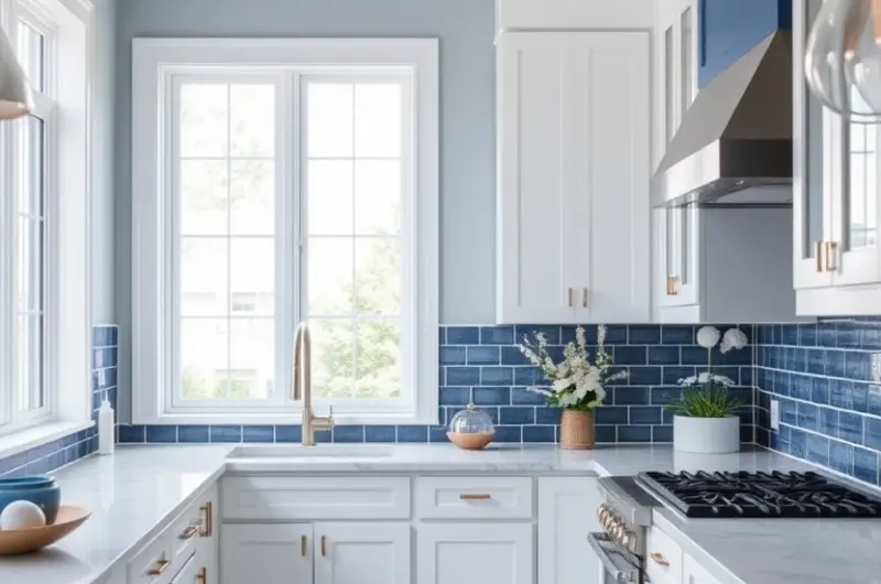 Blue and white kitchen ideas 1