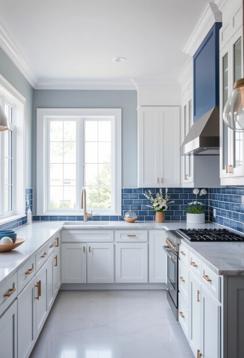 Blue and white kitchen ideas 1