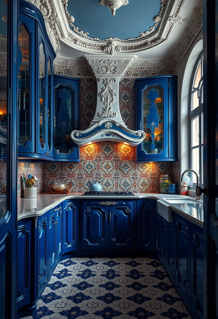 Blue and white kitchen ideas 12