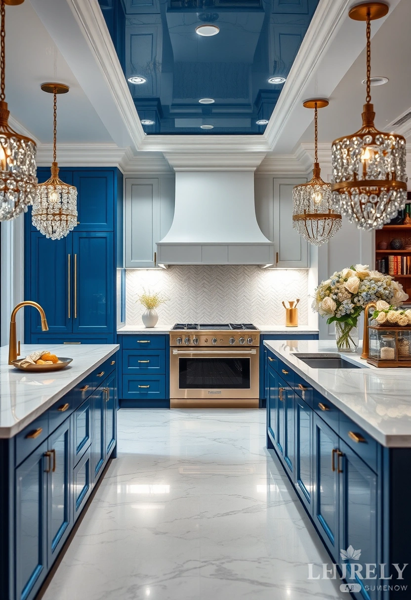 Blue and white kitchen ideas 15