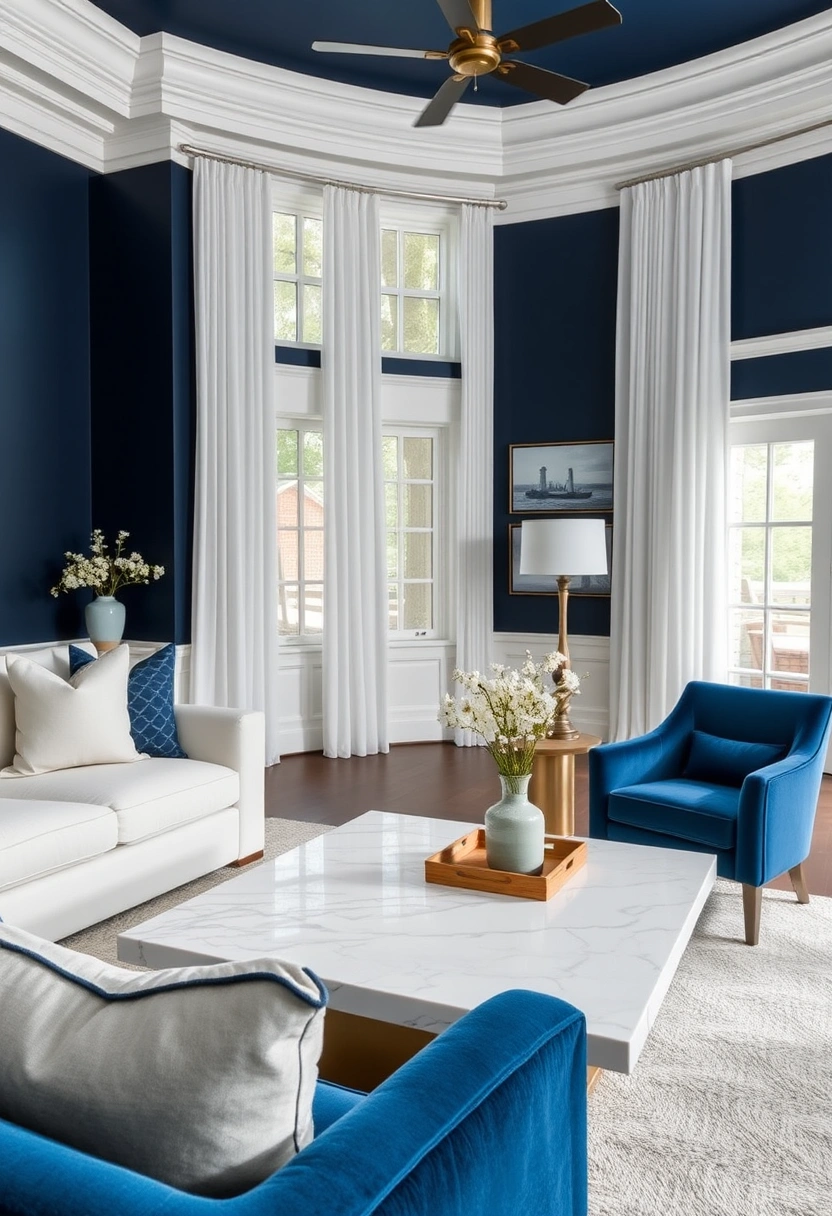Blue and white living room ideas 1