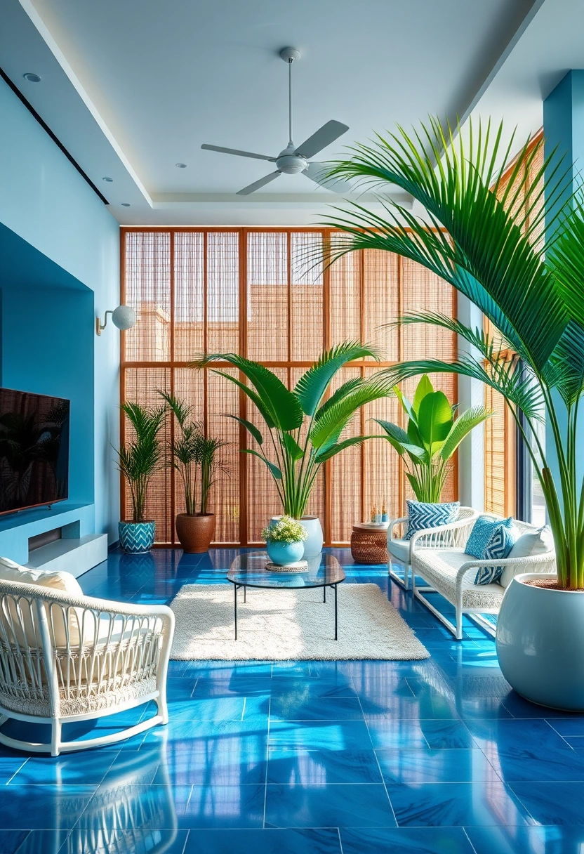 Blue and white living room ideas 11