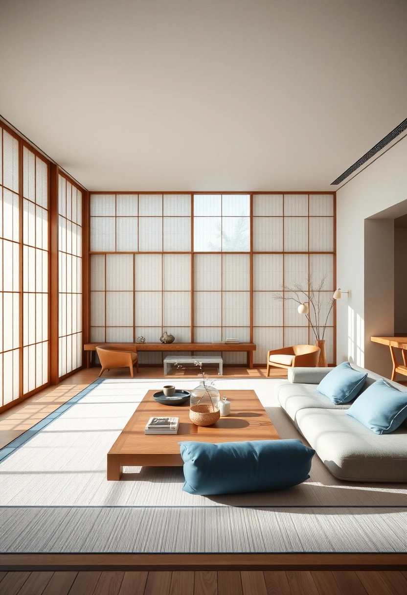 Blue and white living room ideas 14