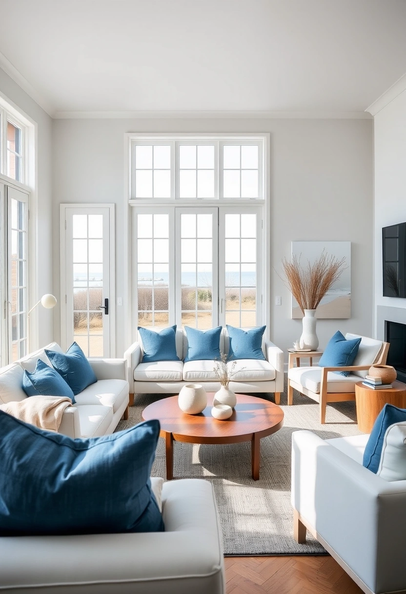 Blue and white living room ideas 4
