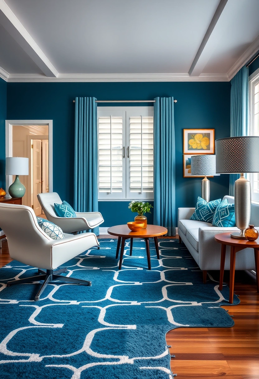 Blue and white living room ideas 6