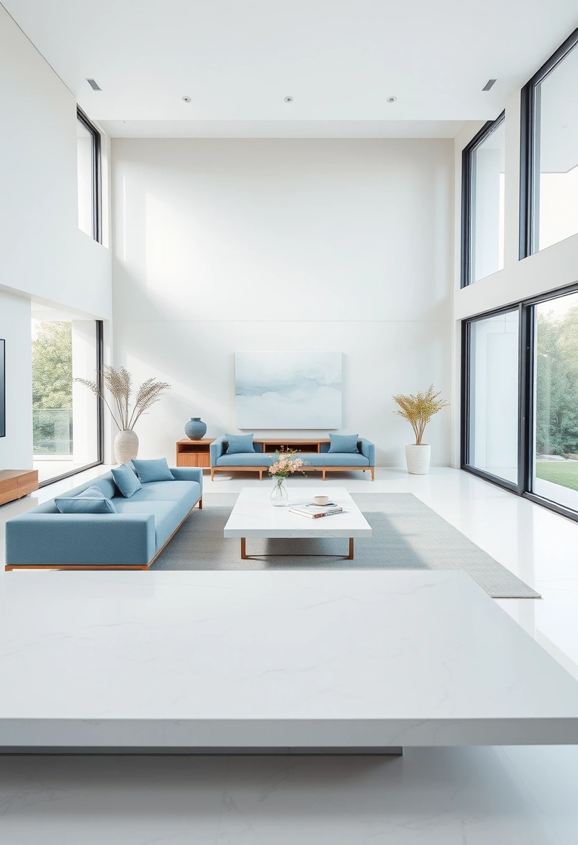 Blue and white living room ideas 9