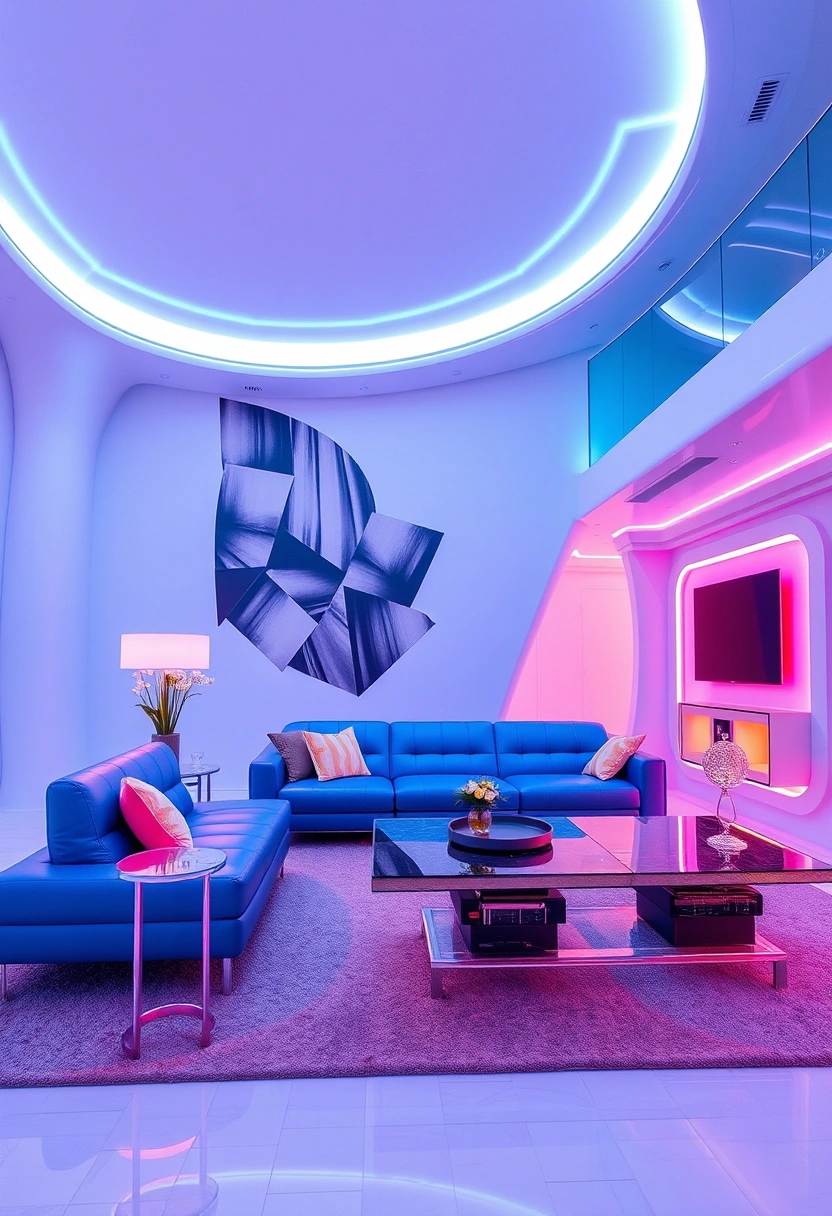 Blue couch living room ideas 13